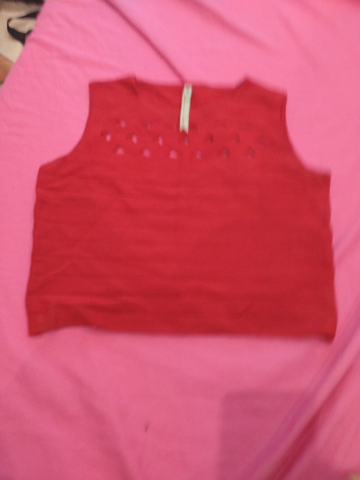 Kırmızı Kolsuz Mini Atlet - Görsel 3