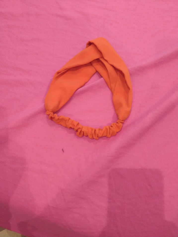Turuncu Elastik Saç Bandı - Görsel 2