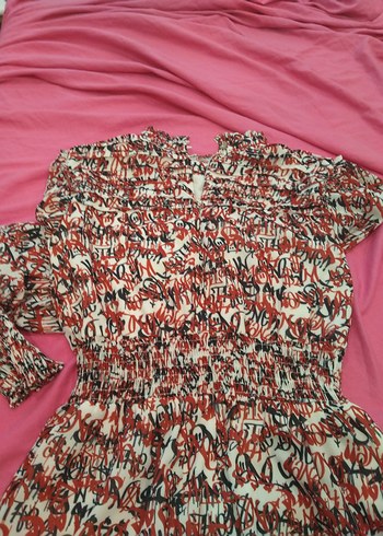 Renkli Desenli elbise - Görsel 5