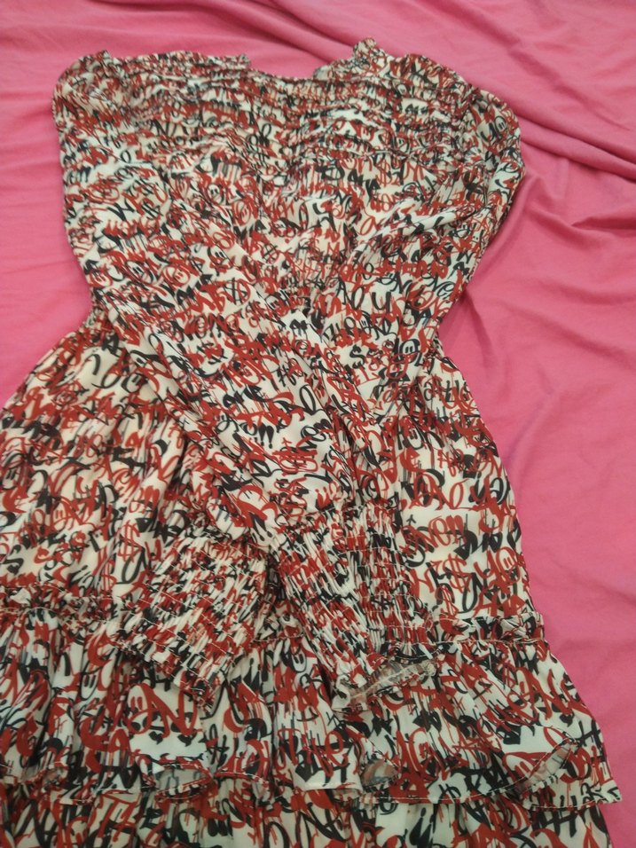 Renkli Desenli  elbise - Görsel 2