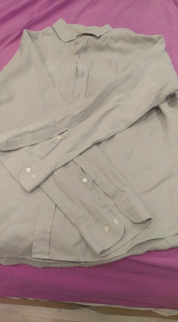 Bej Keten Düğmeli erkek - Görsel 2