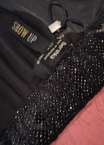 Bershka Siyah Parlak Kadın Pantolon - Görsel 5