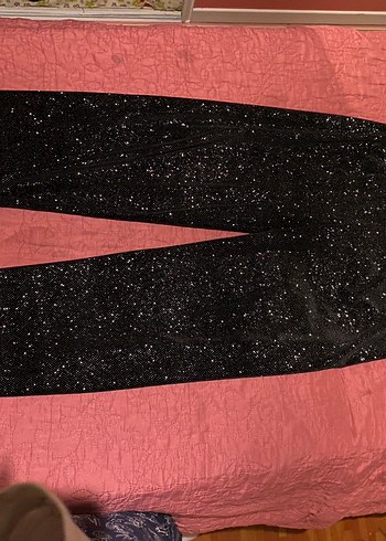 Bershka Siyah Parlak Kadın Pantolon - Görsel 2