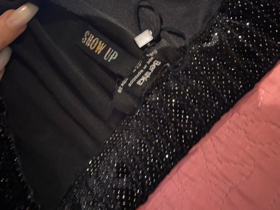 Bershka Siyah Parlak Kadın Pantolon - Görsel 5