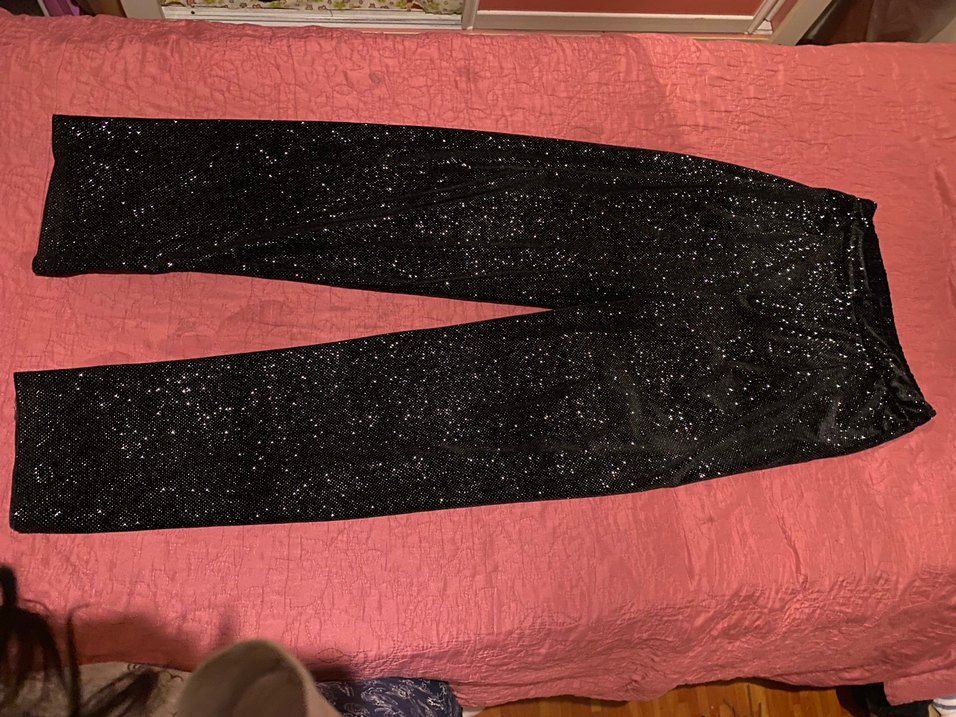 Bershka Siyah Parlak Kadın Pantolon - Görsel 2