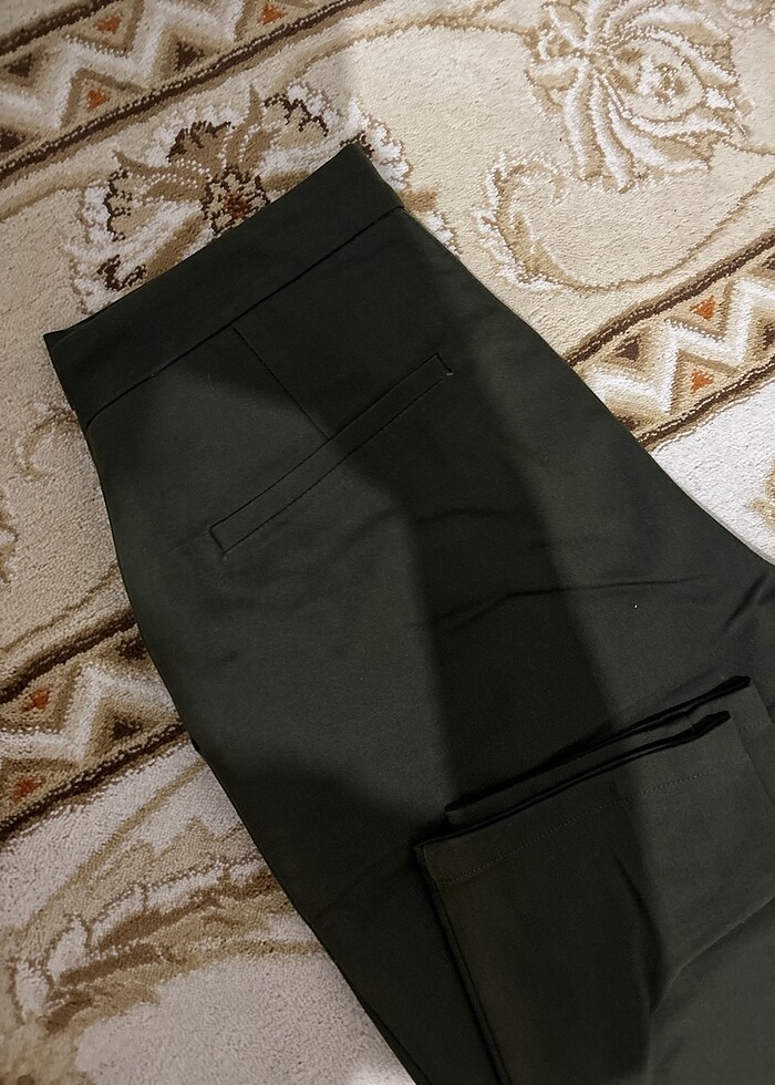 Haki kumaş pantolon - Görsel 2