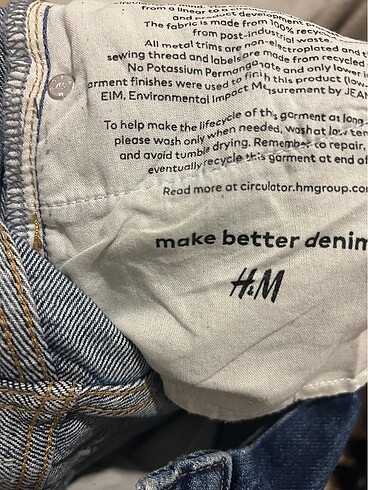 34 Beden H&M koyu mavi jean