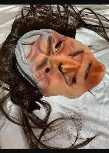 Yaşlı Cadı Maskesi, Uzun Saçlı - Görsel 2