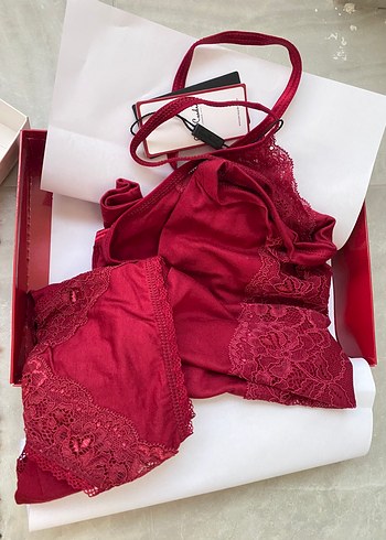 Pierre Cardin Bordo Nakışlı Mini Kadın İç Giyim