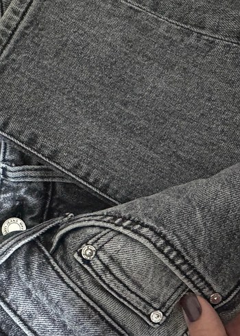 Gri Renk Kadın Jean - Görsel 3
