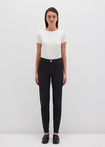 Siyah Kadın Kot Pantolon - Görsel 2