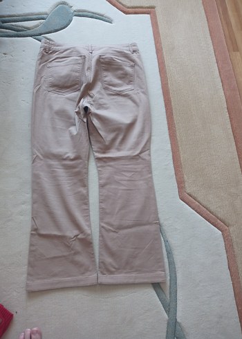 Bej Kadın Kumaş Pantolon Midi Boy - Görsel 6