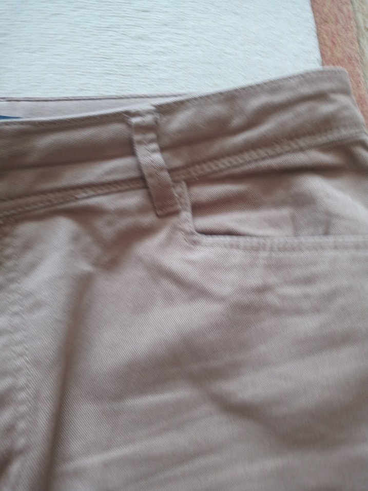 Bej Kadın Kumaş Pantolon Midi Boy - Görsel 5