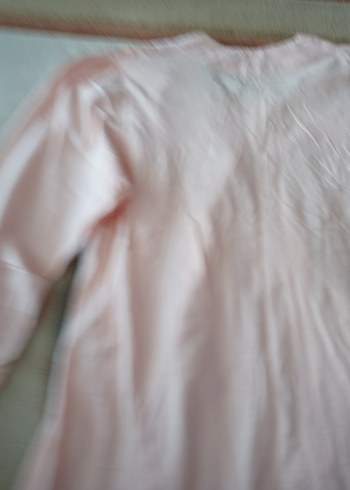 Pembe Uzun Kollu Midi Gecelik - Görsel 7