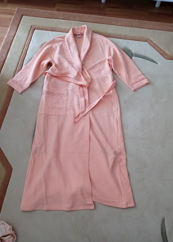 Pembe Uzun Kollu Midi Gecelik - Görsel 9