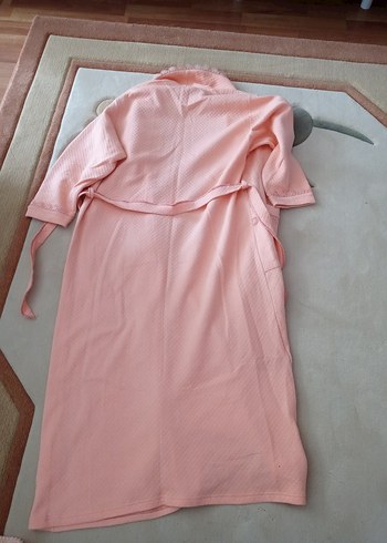 Pembe Uzun Kollu Midi Gecelik - Görsel 10