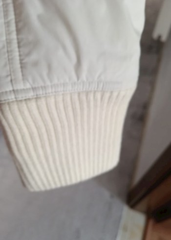 Beyaz Kadın Keten Midi Ceket - Görsel 6