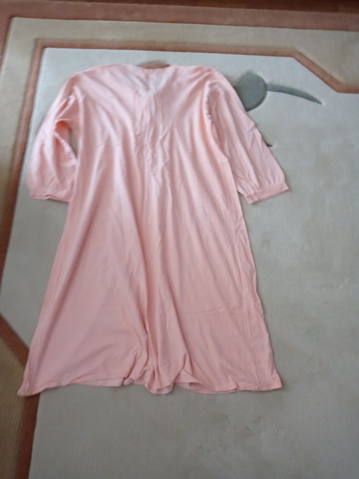 Pudra Renkli Midi Kadın Gecelik - Görsel 5