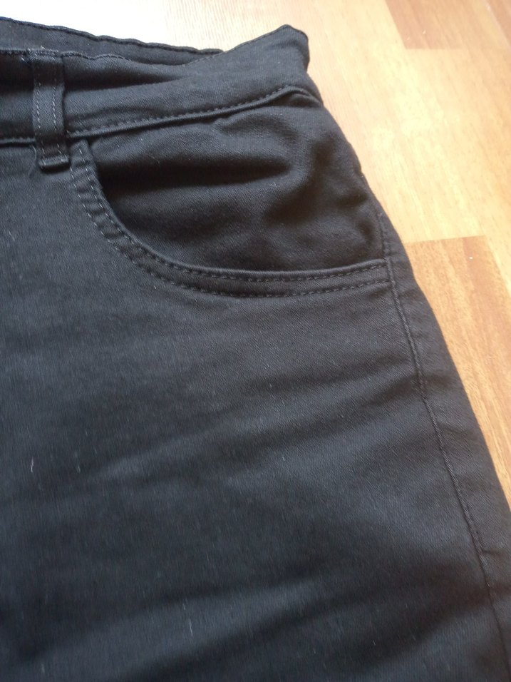 siyah  Belden Kemerli kız  Çocuk Kot Pantolon - Görsel 4