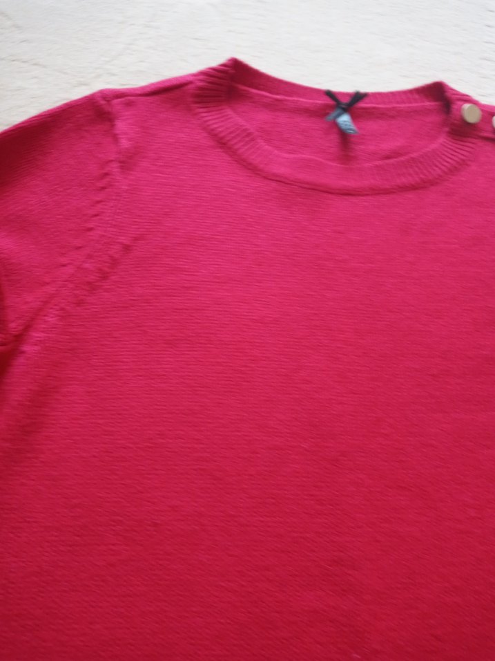 Düğmeli Pembe Uzun Kollu Kadın Kazak - Görsel 5