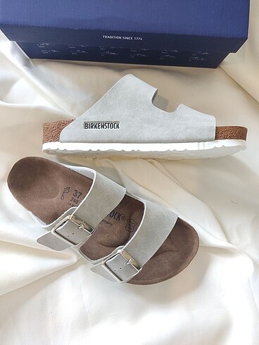 40 Beden gri Renk Birkenstock Kadın Terlik