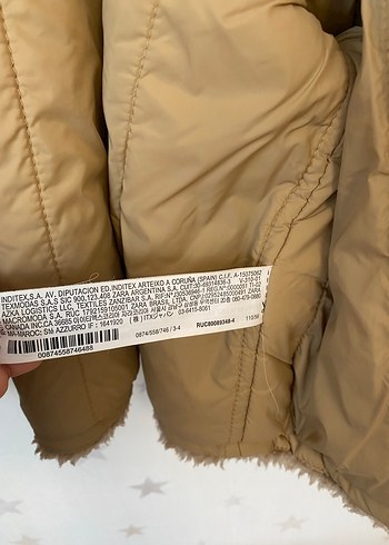 ZARA Kahverengi Ekose Erkek Çocuk Kürklü Ceket - Görsel 5