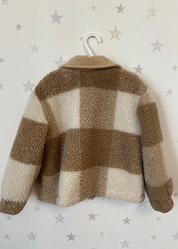 ZARA Kahverengi Ekose Erkek Çocuk Kürklü Ceket - Görsel 8