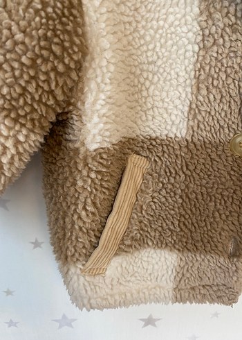 ZARA Kahverengi Ekose Erkek Çocuk Kürklü Ceket - Görsel 3