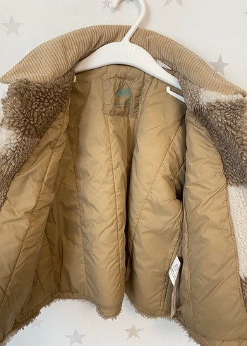 ZARA Kahverengi Ekose Erkek Çocuk Kürklü Ceket - Görsel 4