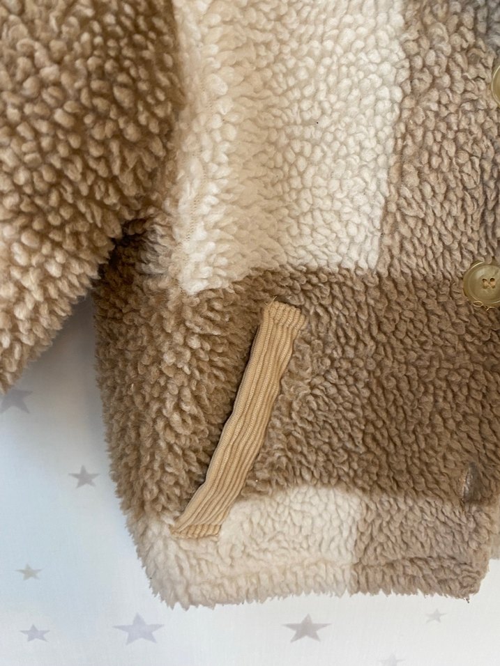 ZARA Kahverengi Ekose Erkek Çocuk Kürklü Ceket - Görsel 3