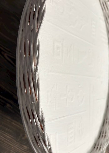 Bohem Beyaz hasır Tepsi - Görsel 6