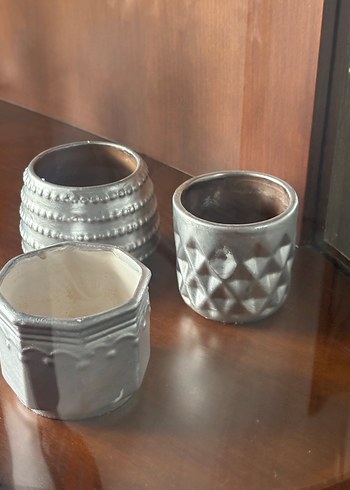 Bohem gümüş Seramik saksı - Görsel 7