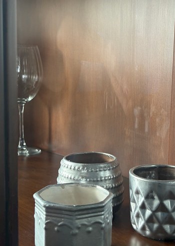 Bohem gümüş Seramik saksı - Görsel 10