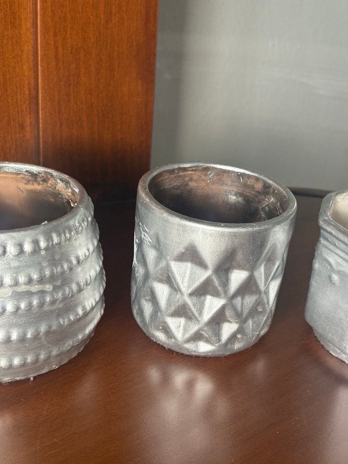 Bohem gümüş Seramik saksı - Görsel 5