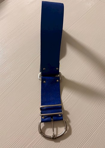 Mavi Deri Kadın Kemer Tokalı - Görsel 4