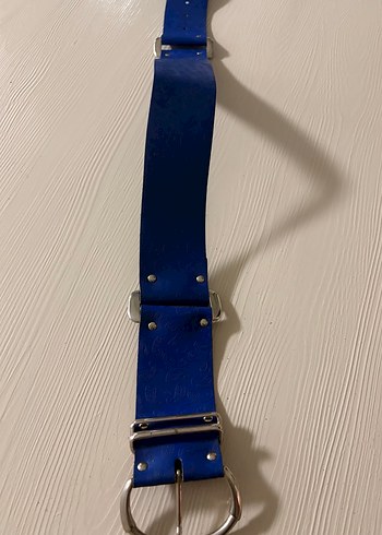 Mavi Deri Kadın Kemer Tokalı - Görsel 6