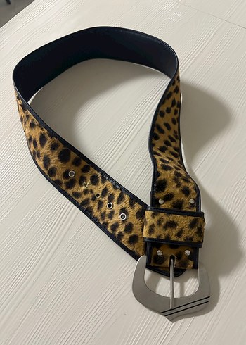Leopar Desenli Tokalı Kadın Kemer - Görsel 5