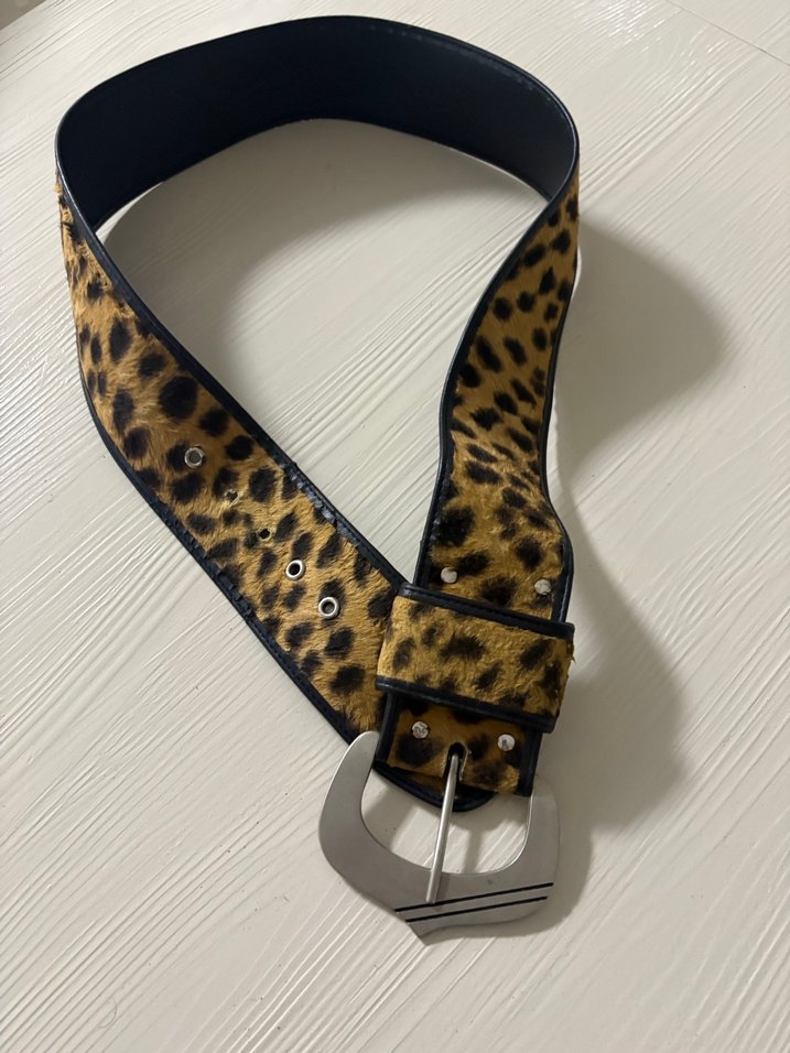 Leopar Desenli Tokalı Kadın Kemer - Görsel 2