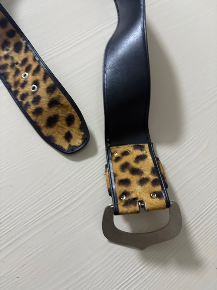 Leopar Desenli Tokalı Kadın Kemer - Görsel 3
