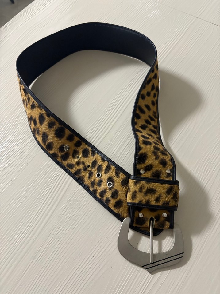 Leopar Desenli Tokalı Kadın Kemer - Görsel 5