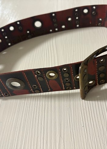 Kırmızı Deri Tokalı Kadın Kemer - Görsel 8