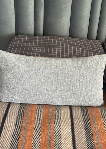 Gri Modern dikdörtgen kırlent - Görsel 4