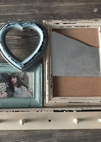 Turkuaz ve Gri Dekoratif Çerçeveler ayna - Görsel 5