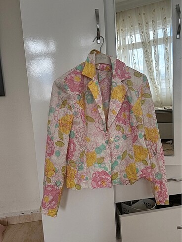 Blazer çiçekli ceket