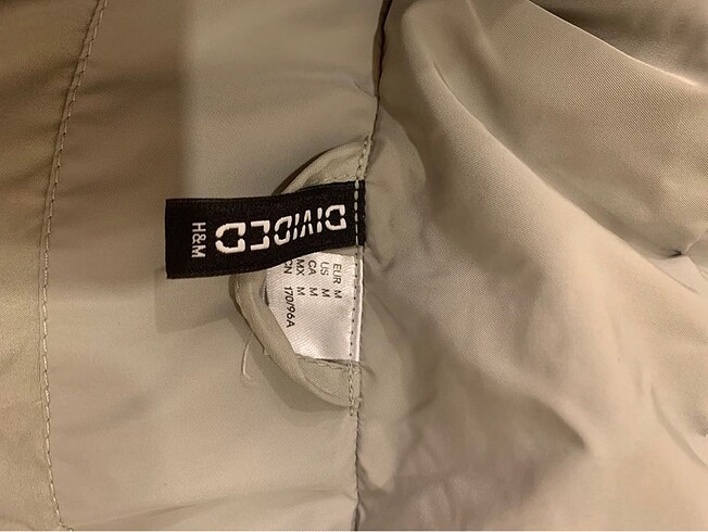 m Beden h&m crop şişme mont