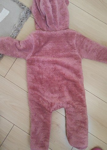 Kız Bebek Pembe Kürklü Tulumu - Görsel 3