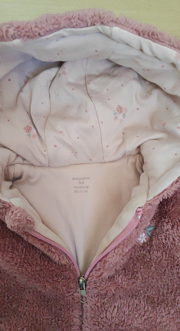 Kız Bebek Pembe Kürklü Tulumu - Görsel 2