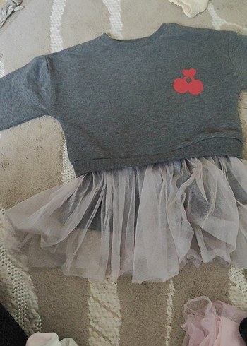 Kız Bebek 5 li set sweat pijama muslin tulum gomlek - Görsel 3