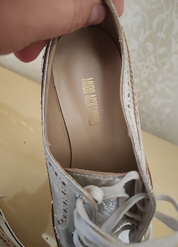 Mudo Oxford gümüş gri ayakkabi - Görsel 2