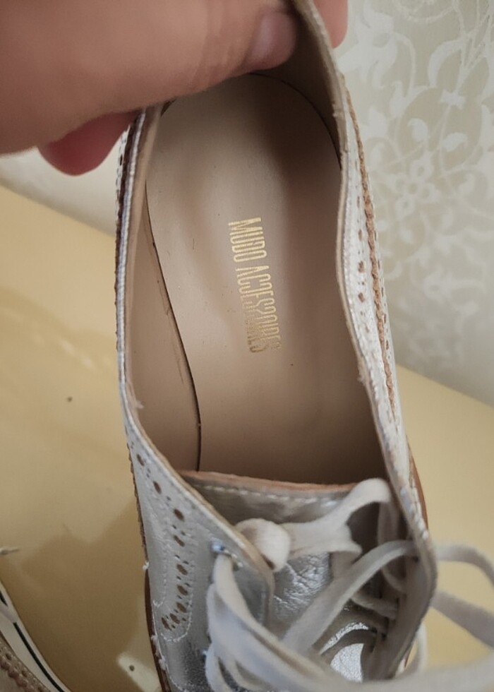 Mudo Oxford gümüş gri ayakkabi - Görsel 2